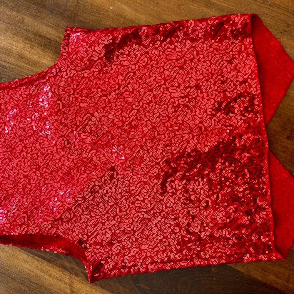Jazzamatazz Red Sequin Vest - Picture 3 of 7